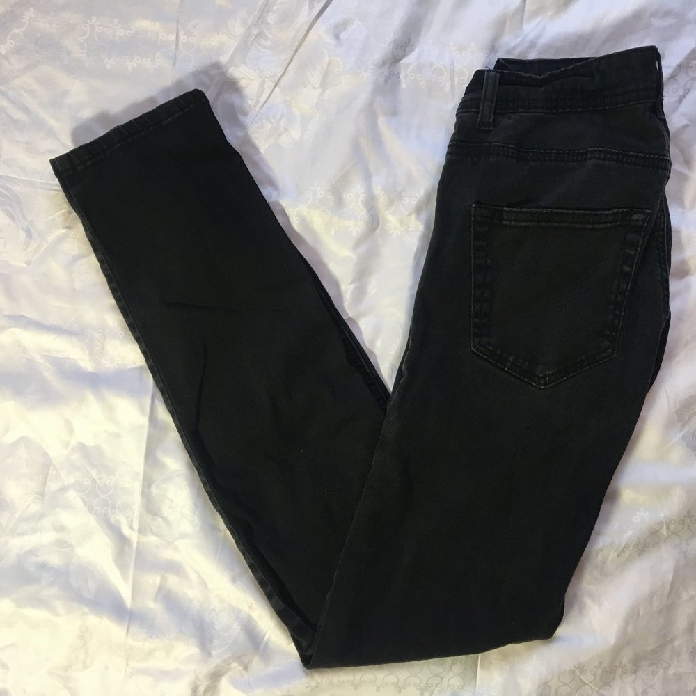 Bluenotes Skinny Fit Men's Jeans Chase 5 Pocket Twill Black Faded Sz 26 611-1710